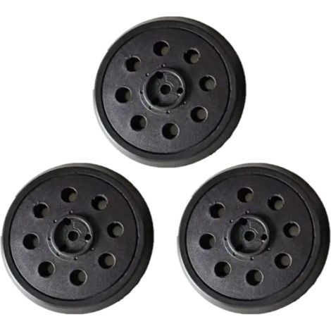 Trade-Shop 125mm Klett Schleifteller Haftteller Stützteller 8-Loch für viele Exzenterschleifer, Ersatz für Bosch 2608601062 / 2.608.601.062 - 3 Stück