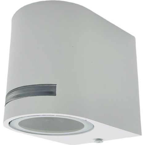 Applique lampada da parete per esterno bianca con attacco per lampadine GU10