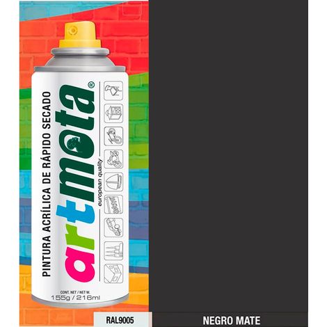 Spray Nero Opaco RAL9005 216ml LA02 MOTA (1/2)