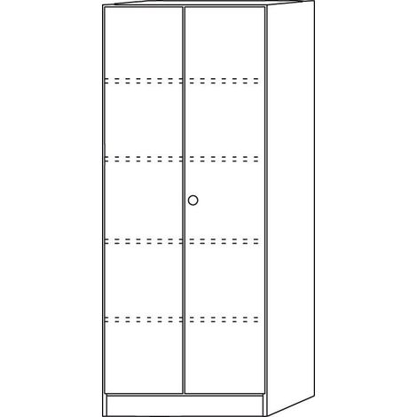 Schrank H2004xB800xT420mm Buche 2 Türen Knaufgriff abschließbar HAMMERBACHER (1/5)