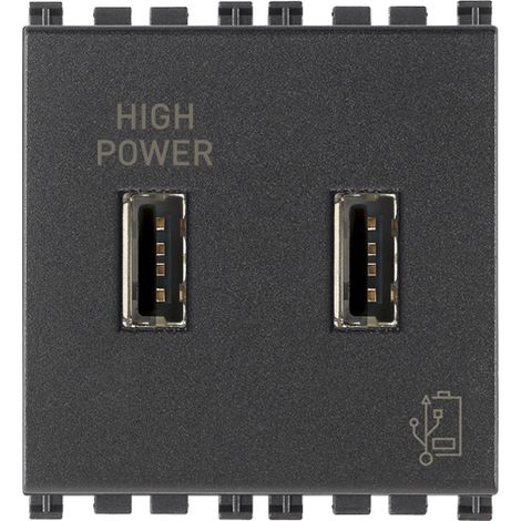 Unità alimentazione USB 5V2,1A 2M Vimar arkè grigio 19295