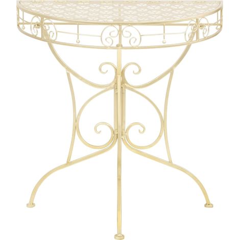 Table d'appoint,Table basse,Table de Salon Vintage Demi-ronde Métal 72x36x74 cm Doré CFW72123 (1/5)