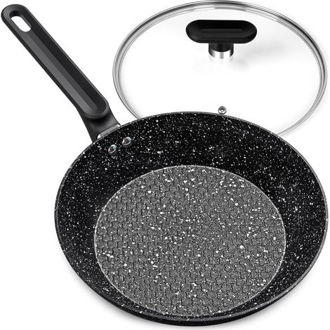 Bratpfanne mit Deckel 26cm, Induktion Granitpfanne antihaftbeschichtet (1/5)