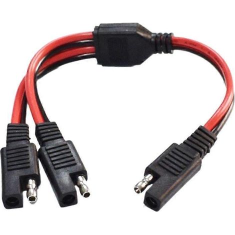 Câble d'extension pour batterie avec connecteurs automobiles SAE 1 à 2 de 20 A