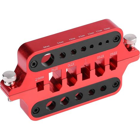 Portable soldering station for soldering banana plugs from 2.4 mm to 10.4 mm, Mini T XT60 XT90 connector, CNC aluminum alloy welding tool holder for RC drone battery (1/5)