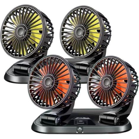 12V 24V ventilateur de voiture refroidissement double tête USB 2 (1/5)
