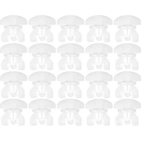 20 pièces - Embouts de tringle à rideaux - embouts de tringle à rideaux en plastique - verrous de rideaux - rails coulissants - accessoires pour le remplacement des rideaux - butées d'extrémité de tri (1/5)