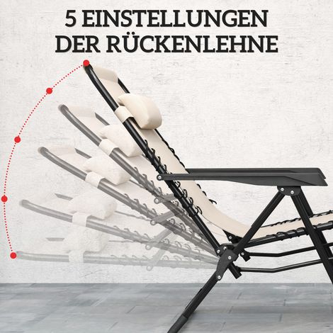 Set salon de jardin 3 places, chaises longues avec table basse, coussins, meubles de terrasse 90x56x110 cm, beige