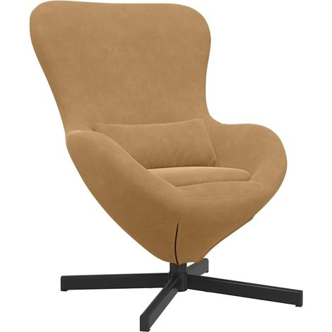Maison Exclusive - Poltrona uovo Marrone 63 x 73 x 90 cm Velluto