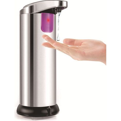 Automatic soap dispenser, touchless stainless steel soap dispenser, infrared motion detector (1/5)
