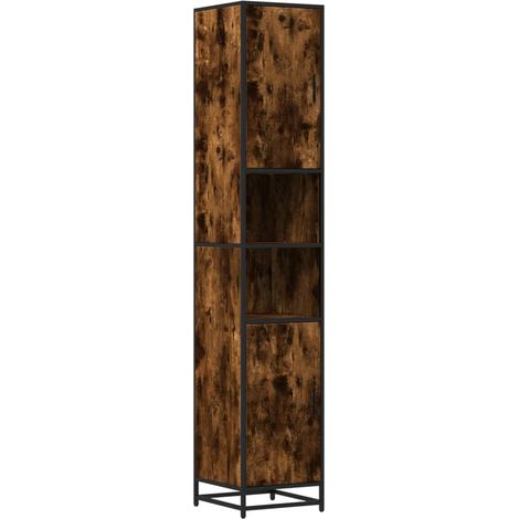 Maison Exclusive - Mobile da Bagno Fumo 35x37,5x188,5 cm in Truciolato e Metallo