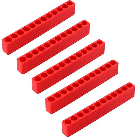 Organisateur de tournevis hexagonal 5 x 12 trous en plastique, porte-embouts de tournevis pour perceuse, rangement pour têtes de tournevis
