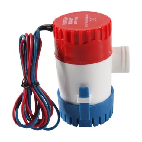 HOXILEELEO - Pompe submersible 12 V 1100 GPH – Débit de 84 l/min – Corps robuste en nylon – Longueur du câble : 1,8 m – Pour environnements marins difficiles (1/5)