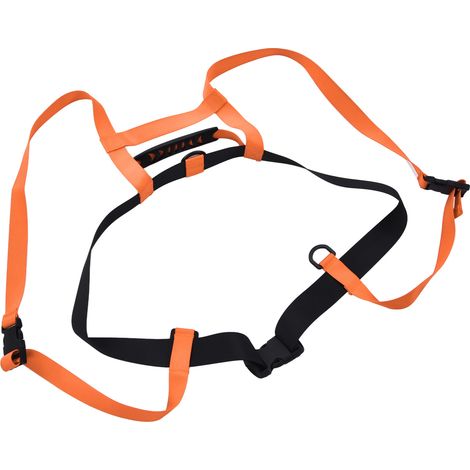 Harnais de ski enfant, réglable, protection antichute sécurisée, harnais d'entraînement de snowboard avec ligne de traction, orange (1/5)