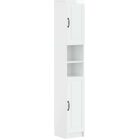 Badezimmerschrank mit offenem Regal UTRECHT Hochglanz Weiß vidaXL (1/5)