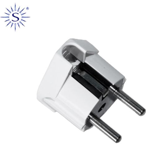 Schuko-T/TL-Stecker, seitlicher Ausgang, 4,8 mm, 16 A