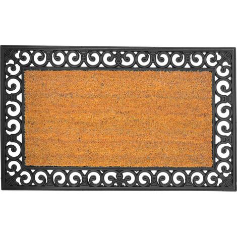 Felpudo de coco y caucho, 75 x 45 cm, antideslizante. (1/5)