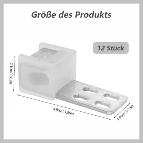 Connecteur canapé ressort - Lot 12, 4 trous pince à ressort métal - Pour meubles lits ferrures - Pièce rechange Cuneary (1/5)