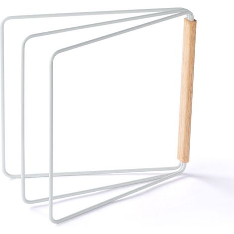 Étendoir à torchons pliable à 3 bras pour cuisine Blanc