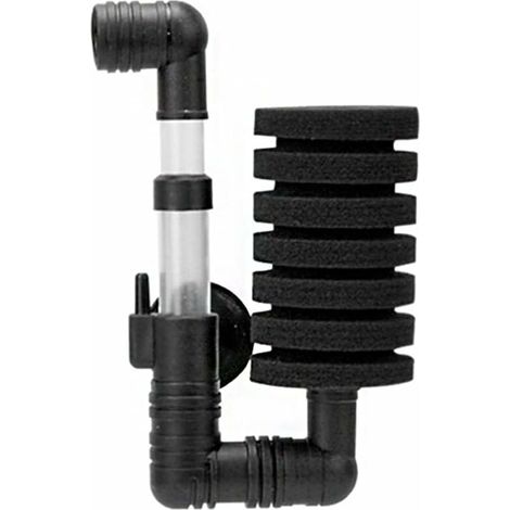 Filtre éponge biochimique pour pompe à air d'aquarium jusqu'à 60 L, noir. - AquaForge (1/5)