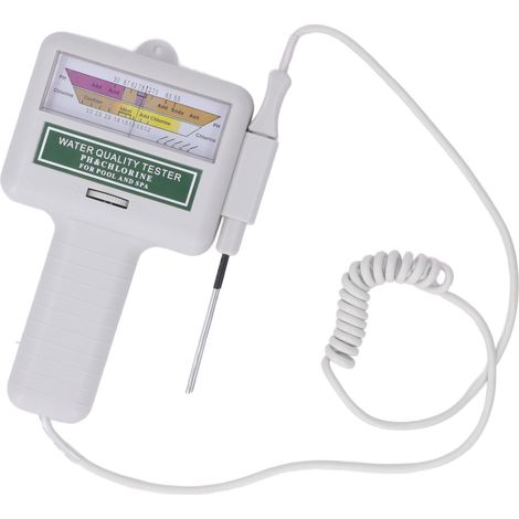 Testeur de qualité de l'eau portable numérique électronique : analyseur de chlore et de pH pour piscine