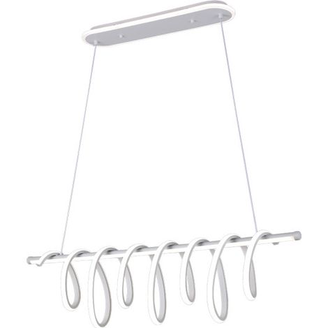 Colgante Premium Blanco 157w 3000-4000-6000k 13884lm  C/luz Ambiente Remoto Y Reg.intensidad Regx90x26cm (1/2)