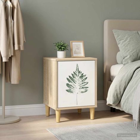 vidaXL Bedside Cabinet HANAU Sonoma Oak 36 x 33 x 50 cm (1/5)