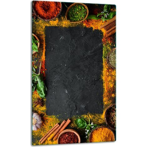 TABLERO DE MESA CON PLACA DE CRISTAL DE 30x52 CM PARA ESPECIAS (1/5)