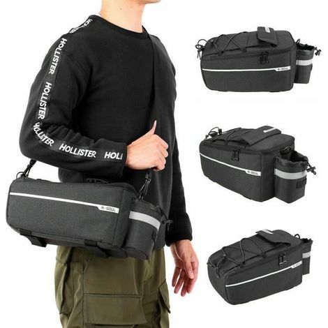Sac arrière de vélo pour garder au chaud le porte-vélo arrière de grande capacité avec bandoulière-Ywey (1/4)