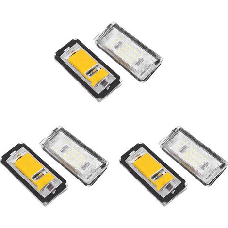 Seis luces de matrícula para Mercedes-Benz E46 4D (1998-2003) (1/2)