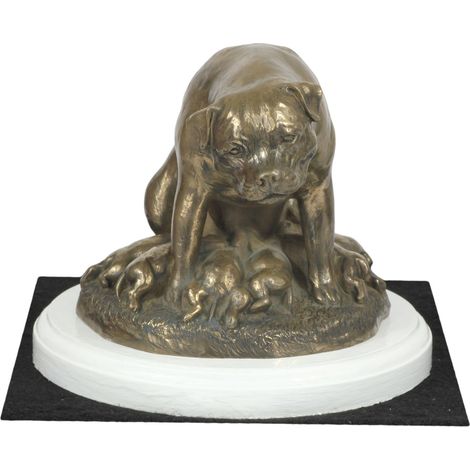 Rottweiler I - estatuilla de perro, figura sobre una base blanca, trofeo para una exposición canina de Art-Dog (1/5)