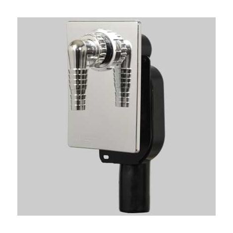 SIFONE INCASSO LAVATRICE COBRA X LUSSO  40/50 piastra inox     GHIDINI