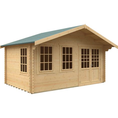10x16 The Forde 44mm Cabin - L295 x W475 x H292.6 cm - Solid Wood/Softwood/Pine - Natural