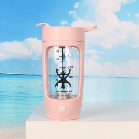 Shaker Électrique USB - Bouteille À Mélange Automatique Pour Poudre Protéinée - 410 g - Rechargeable - Portable - 1 Pièce (1/3)
