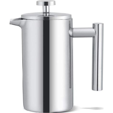 Cafetière À Piston - Acier Inoxydable Double Paroi - 350 Ml - Filtre Intégré