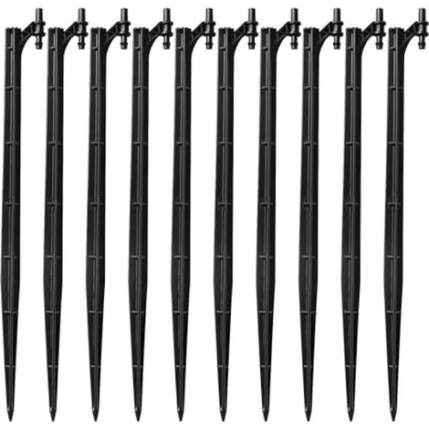 10 Pièces 30cm Piquets de Support D'irrigation Goutte à Goutte, Nozzles Irrigation Jardin D'insertion, Buses D'irrigation de Jardin Support D'insertion au Sol, pour Jardin, Plantes (1/4)