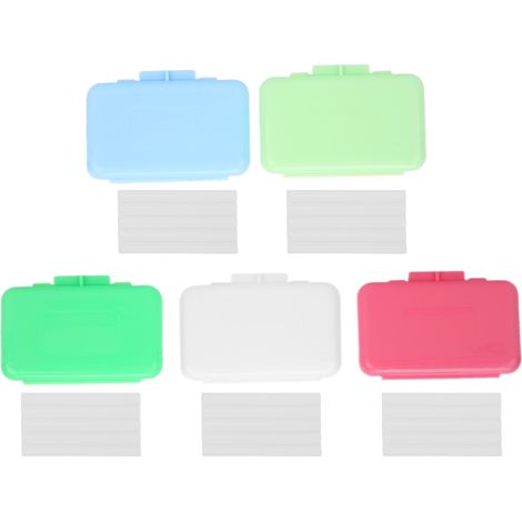 5pcs Cire Orthodontique Parfum Fruit Protection Bouche Dentaire Pour Appareil Dentaire, Barrière Buccale, Soulagement Irritation, Lot de 5 (1/5)
