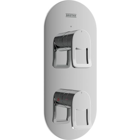 Bristan Saffron Recessed Dual Control Shower Valve with Two outlet Diverter Chrome