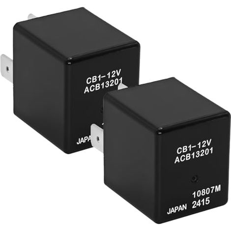 CB1-12V ACB13201 Relais (lot de 2), 5 broches Plug in Mini-ISO Relais pour moteurs cellulaires automobiles, compresseur d'air, ABS, EPS, relais de soutien multiple 12 V DC 40 A (1/5)