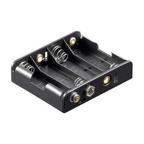 Support de pile 4x LR6 (AA) Goobay 81466 raccordement par empreinte pile 9V (L x l x H) 61.7 x 56.6 (1/2)