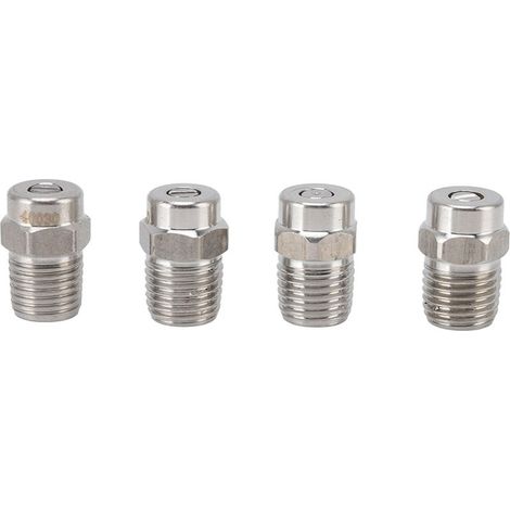 Lot de 4 buses filetées 22 mm en acier inoxydable 304, filetage extérieur G1/4, accessoires pour nettoyeur haute pression, diamètre du trou : 1,07 mm / 0,42 pouce (1/5)