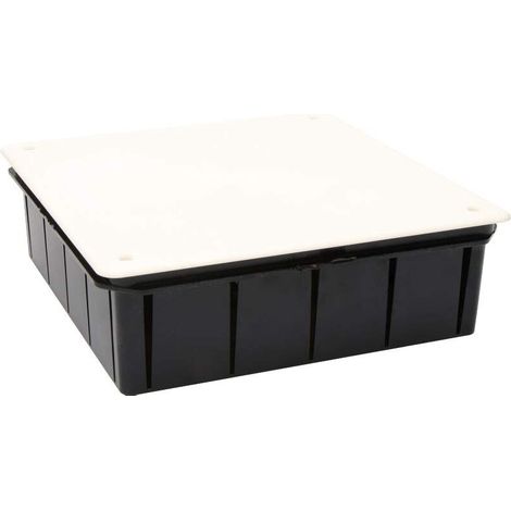 Boîte carrée de 200 x 200 x 65 mm, idéale pour un rangement sûr. Comprend des vis et est rétractée pour plus de protection. Parfaite pour organiser votre espace avec style.