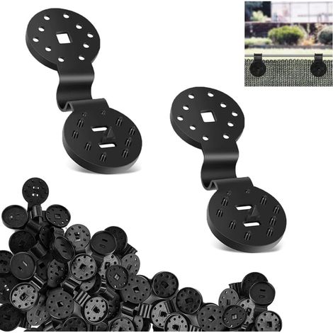 100 pezzi di clip per telo ombreggiante, clip speciale con occhiello, clip di fissaggio per schermo della privacy, clip in plastica per telo ombreggiante, clip speciale con occhiello per telo