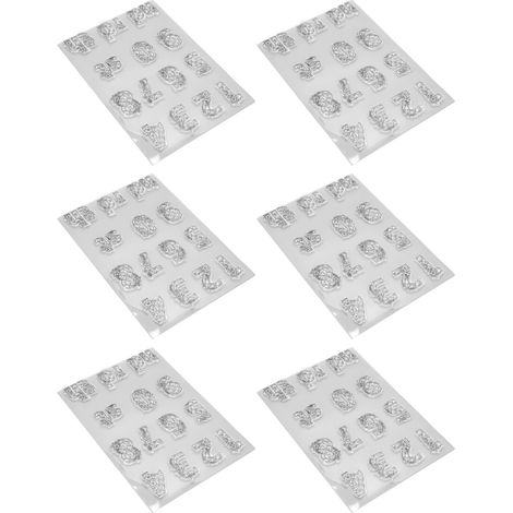 6 tampons clairs DIY chiffres et mots décoratifs, transparents pour albums, cartes faites main, scrapbooking, journaling, lot de 6. (1/5)