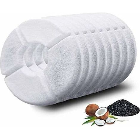 Pet Fountain Replacement Filters, Cat Fountain Filters Pet Filters Cotton Activated Premium Quality Automatic Cat Dispenser Cat Dog (8 Pack) (1/4)