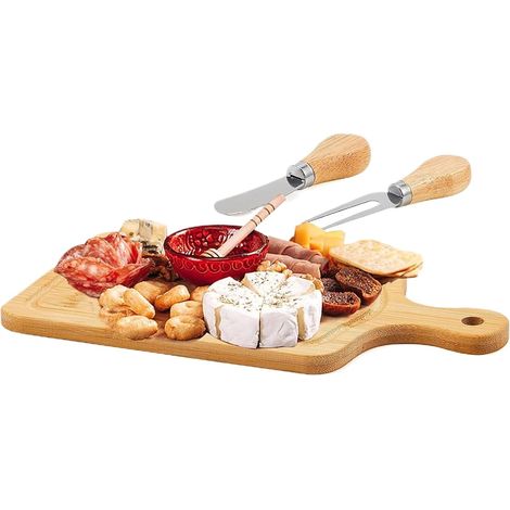 CharcuterieServeurs Fromage Plateau Viande Carr Bois avec (1/5)
