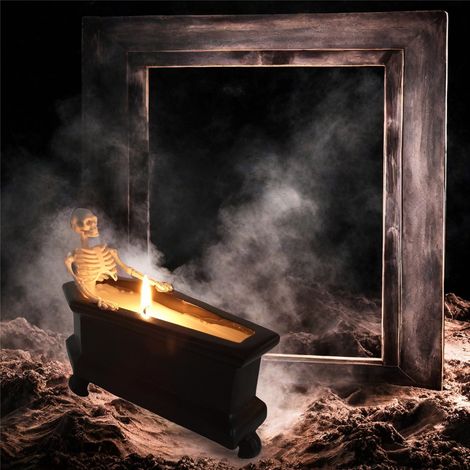 Bougie Sculptée Squelette - Parfum Lavande - Décoration Festive Halloween - Pour Intérieur Maison Bureau - 1 Pièce (1/5)