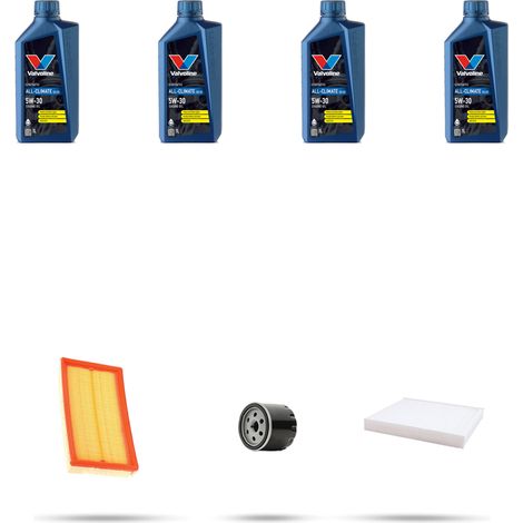 Kit tagliando 3 FILTRI e 4L OLIO compatibile con Ford Focus C-Max 1.6 Ti-VCT 85kw dal 2004 (1/5)