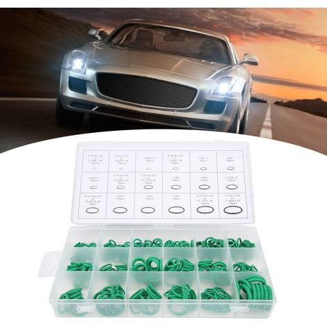 Kit de 270 joints d'étanchéité pour compresseur de climatisation automobile, 18 tailles, joints toriques verts pour robinetterie