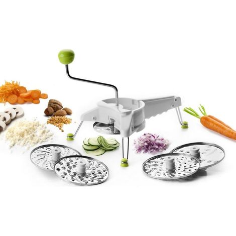 ibili Julienne Mill Set Easycook 25x12 cm, Stainless Steel, White/Green/Silver, 12 cm (1/4)